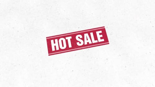 Red Hot Sale Text Stamp Animation