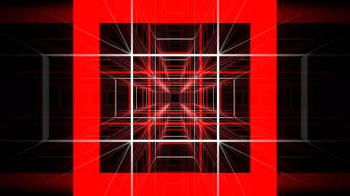 Red And White Abstract Squares Moving Background Vj Loop In 4K