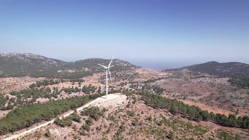 Wind Turbine Aerial View