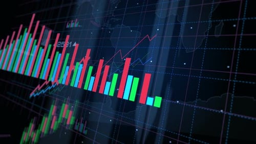 Retail banking money business charts and graphs diagram