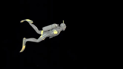 Diver Swimming