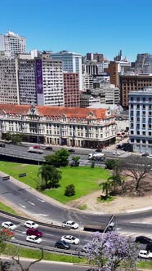 Porto Alegre Skyline At Porto Alegre In Rio Grande Do Sul Brazil.