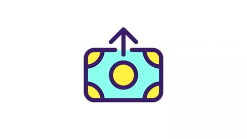 Icono de interfaz de usuario de color de pago animado