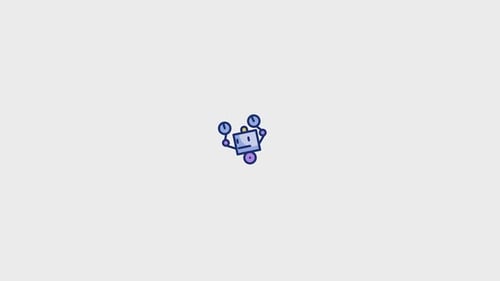Animated Minimalist Technology Robot Icon