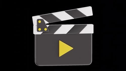 3D animation of a clapperboard | Alpha Channel
