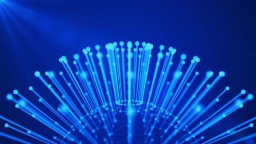 Abstract Plexus Sphere Network Background Blue Loop