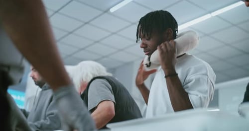 Passengers at Airport Security Checkpoint