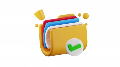 3d Icon Animation Verified Folder