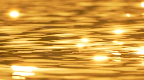 Water Reflection Sunlight Golden Abstract