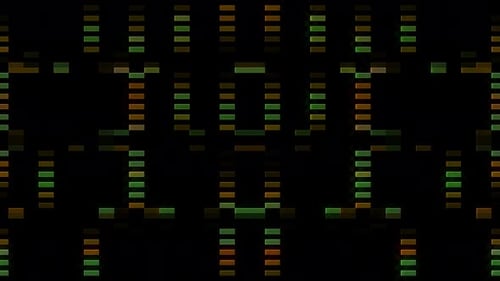 Des points lumineux brillants en 3D définissent un mouvement linéaire coloré, sur fond noir
