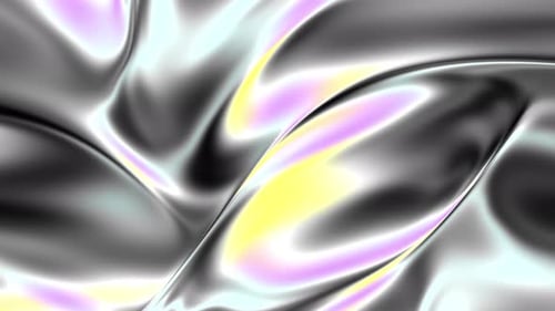 Abstract Fluid Metallic Chromatic Waves Animation