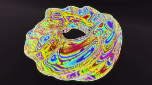 Abstract Psychedelic Liquid Shape Morphing Loop Background