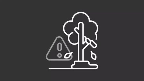 Tree risk white line animation