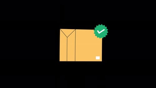 Package Delivery Confirmation Flat Design Animation