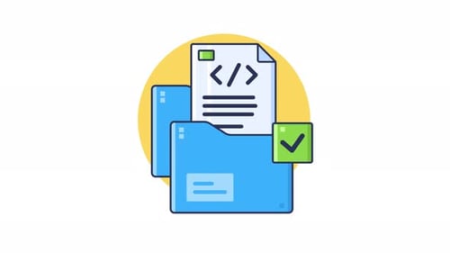 File organization and folder management looping animation