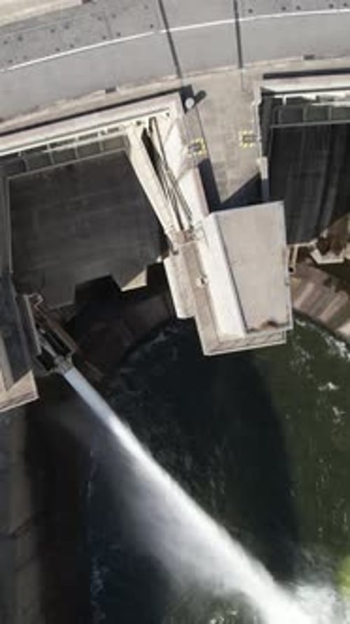 Aerial View of Dam in Portugal