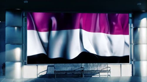 Abstract Fluid Waving Flag Stripes Background Animation