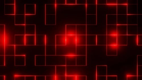 Red Square Abstract Glowing Patterns Background Vj Loop Animation In 4K