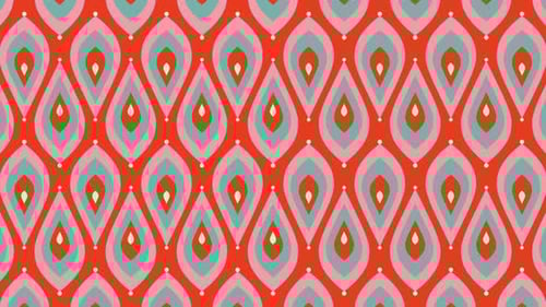 Retro Geometric Pattern Animation with Dynamic Color Changes