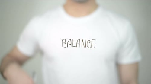 Balance Being Written on a Clear Screen