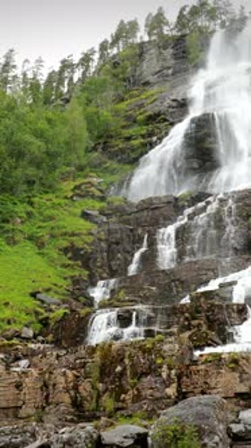 Voss Hordaland Norway Waterfall Tvindefossen