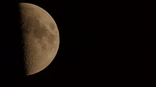 Detailed Close Up of the Half Moon