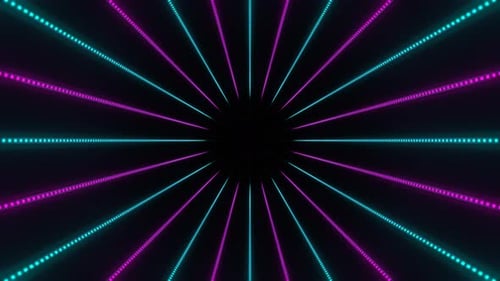 Cyan And Pink Spiral Neon Light Ribbon Background Vj Loop In 4K