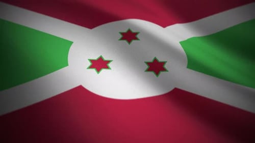 Realistic Waving Burundi Flag Animation