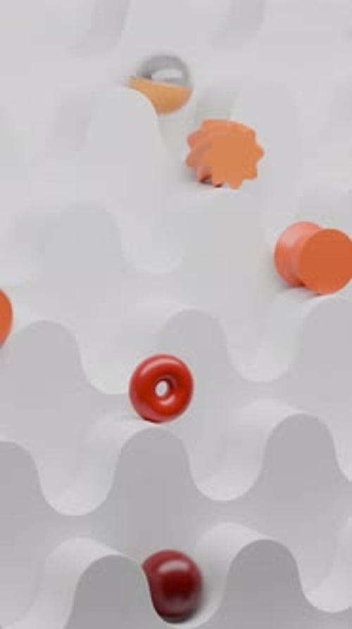 Geometric Path Colorful Shapes 3d Loop