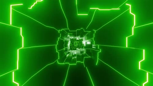 Color Changing Fantasy Science Fiction Tunnel