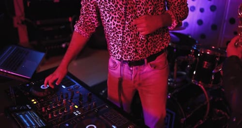 African Dj Man Mixing New Album Inside Boutique Recording Studio African