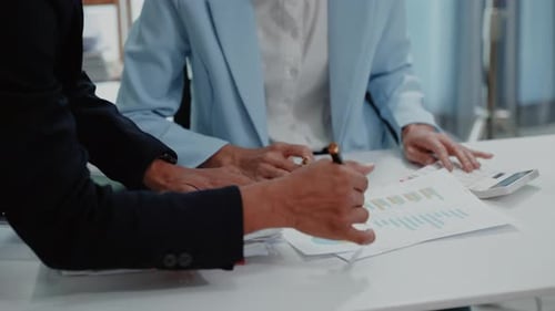 Group of teamwork businessman working and brainstorming in office