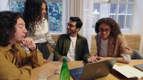 Team Collaboration at a Modern Office Meeting