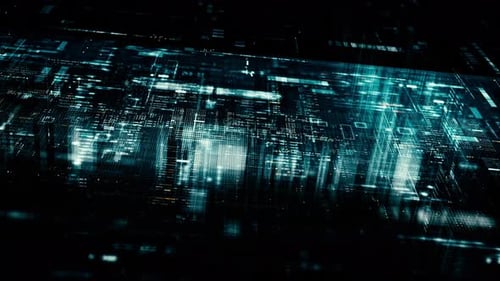 Futuristic Screen Display Data Matrix Simulation Background 07