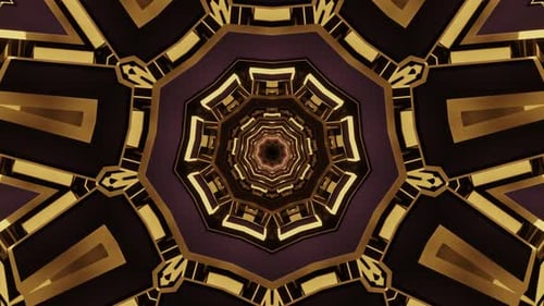 Very large and colorful looking object with very bright light. Kaleidoscope VJ loop