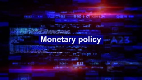 Monetary Policy Words In Economics Hi Tech Backgrounds