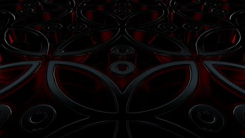 Abstract Dark Red Geometric Pattern Looping Background