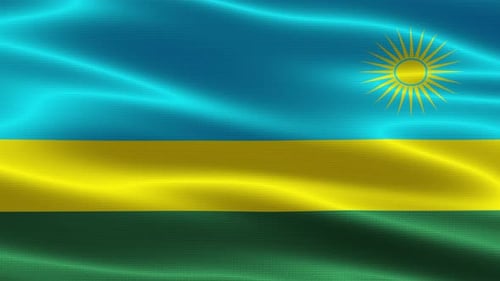 National Flag of Rwanda Waving Seamlessly