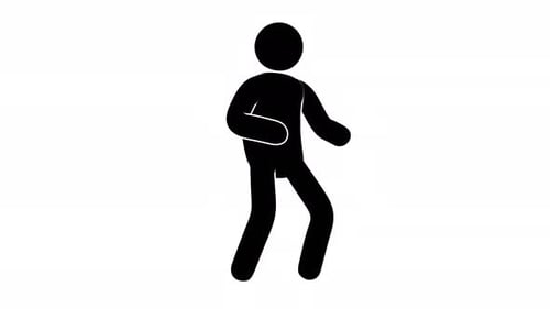 Pictogram man is annoyed. Stickman freaks out and gets angry