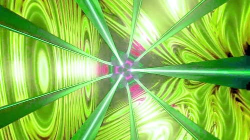 Green abstract background with glowing lines