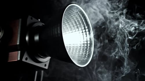 Smoke in Studio with Lighting Projector Filmed on a Highspeed Camera at 1000 Fps