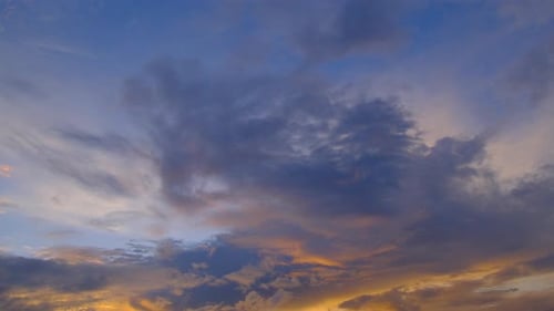 Dramatic Cloudscape at Sunset Golden Hour