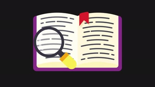 Animation of finding in book.