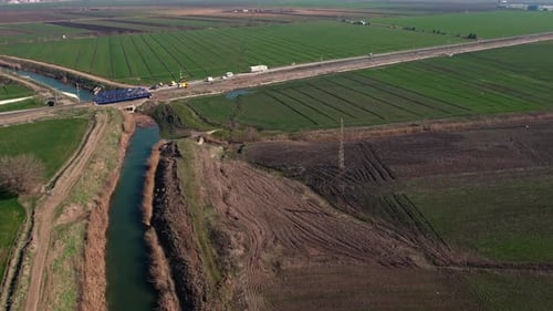Fault Line Trace in Rural Area