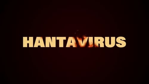 Animated burning text featuring Hantavirus