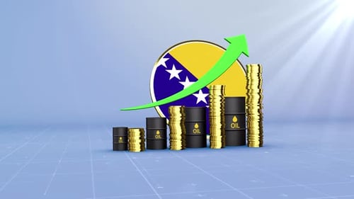 Bosnia and Herzegovina Oil Revenue Growth Energy Market Finance & Economic Data Infographics