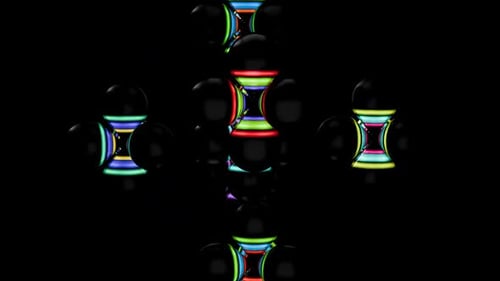 Boucle VJ dynamique pour des expériences de fête électrisantes avec des motifs colorés