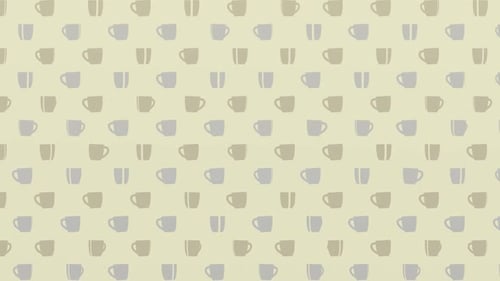 Seamless Looping Coffee Mug Pattern Animation