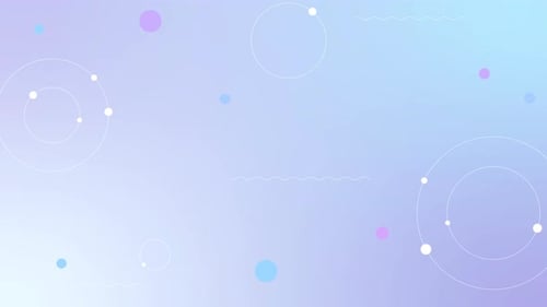 Abstract geometric shapes looped animation. Cartoon style, circles, wavy lines