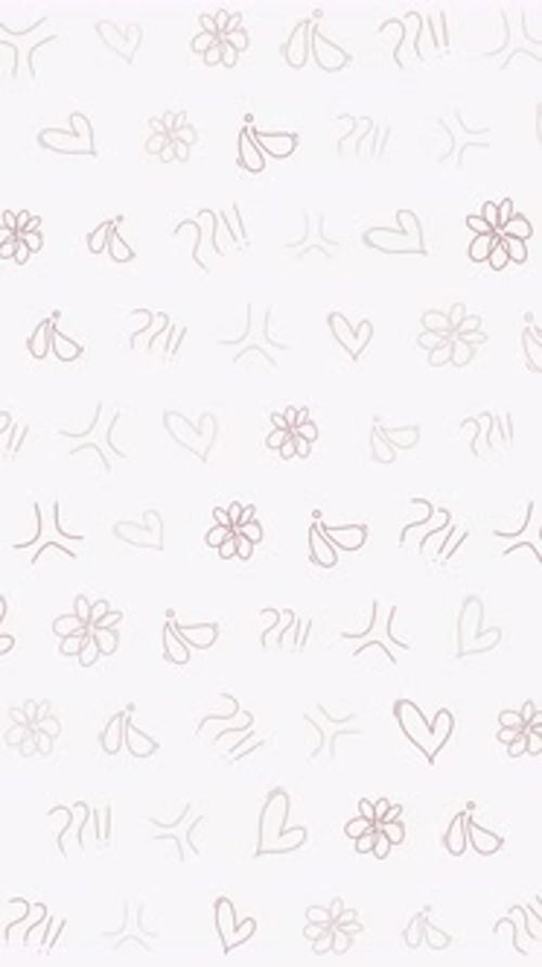 Seamless Pattern Doodle Icons Line Art Simple Shapes